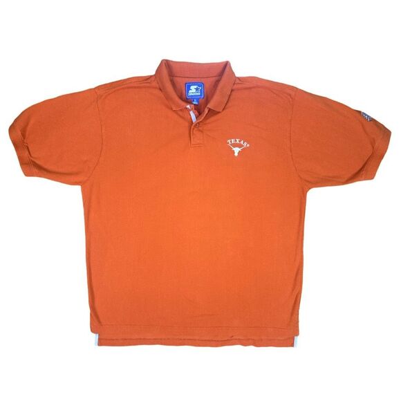 Vintage Starter University of Texas Longhorns Embroidered Polo Shirt - Size XL - Picture 1 of 7